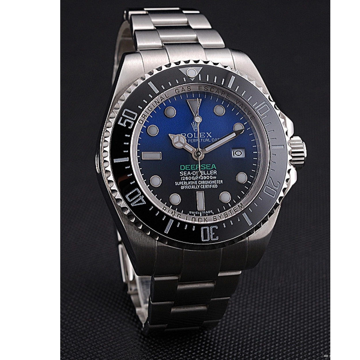 Aaa replica watch Case Stainless Deepsea Dial James Cameron Swiss Steel And Dweller 622847 Black Bracelet 0212