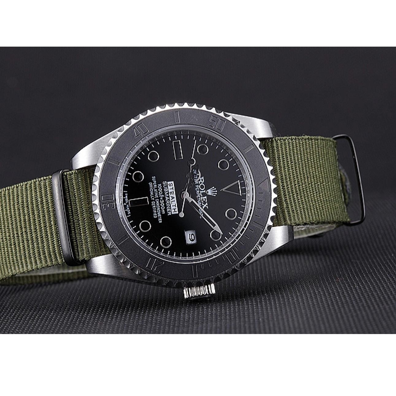 Aaa replica watch Rolex Olive 621990 Submariner Stealth 0214