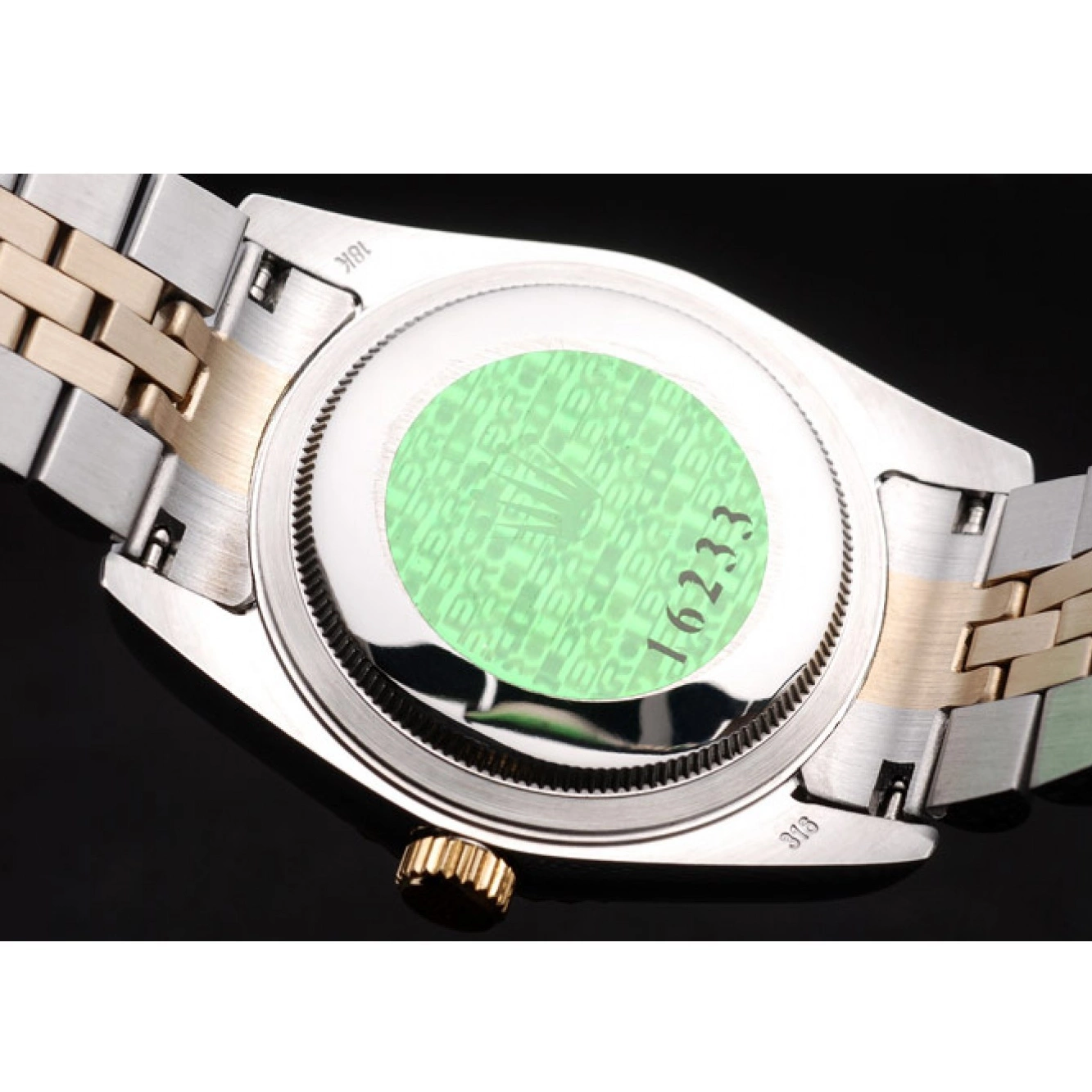 Aaa replica watch Stainless Steel 98084 Rolex Plated DateJust Gold 18k Dial Tone Silver Two 0214