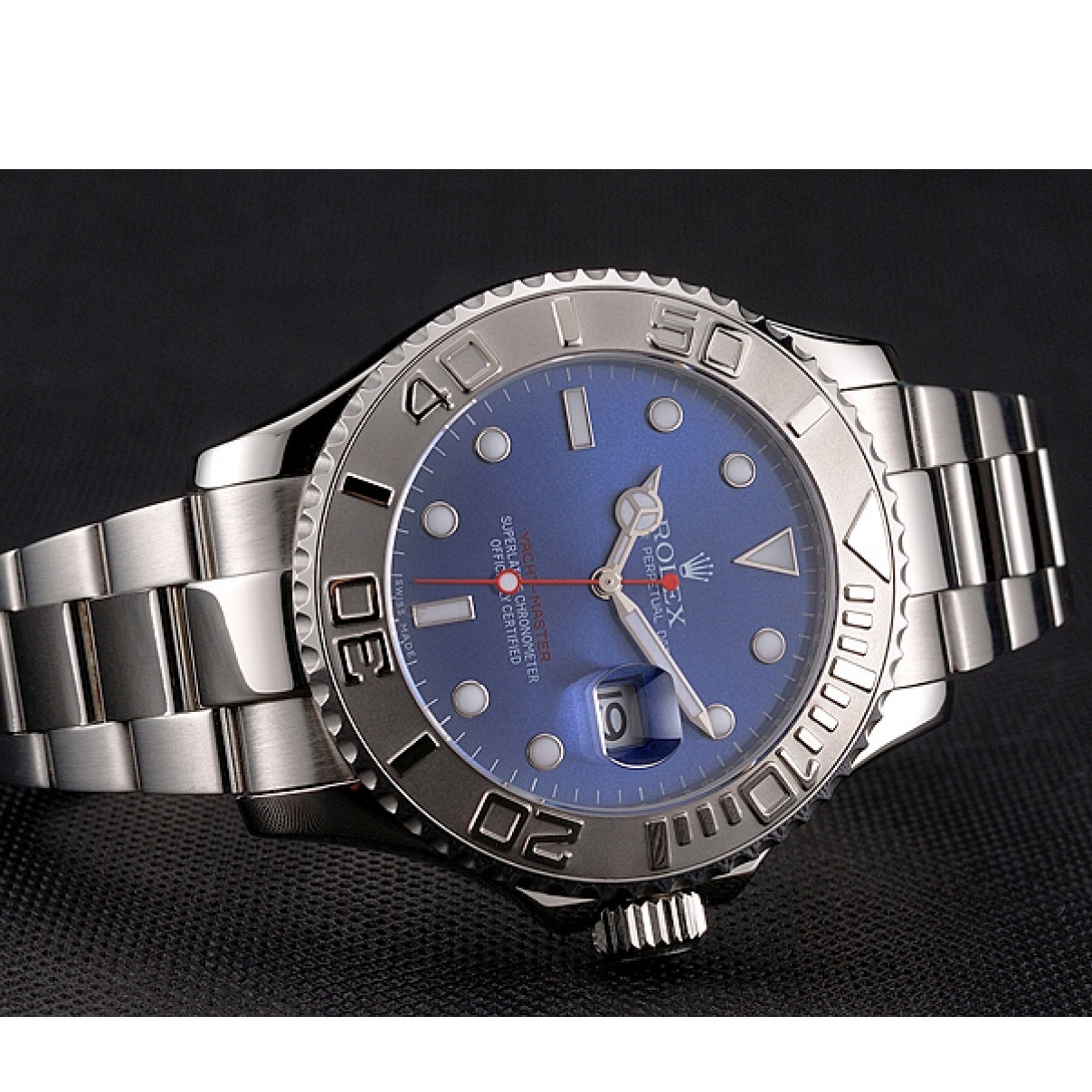 Aaa replica watch Dial Rolex Blue Yacht-Master Case Bracelet And Steel Stainless 0211