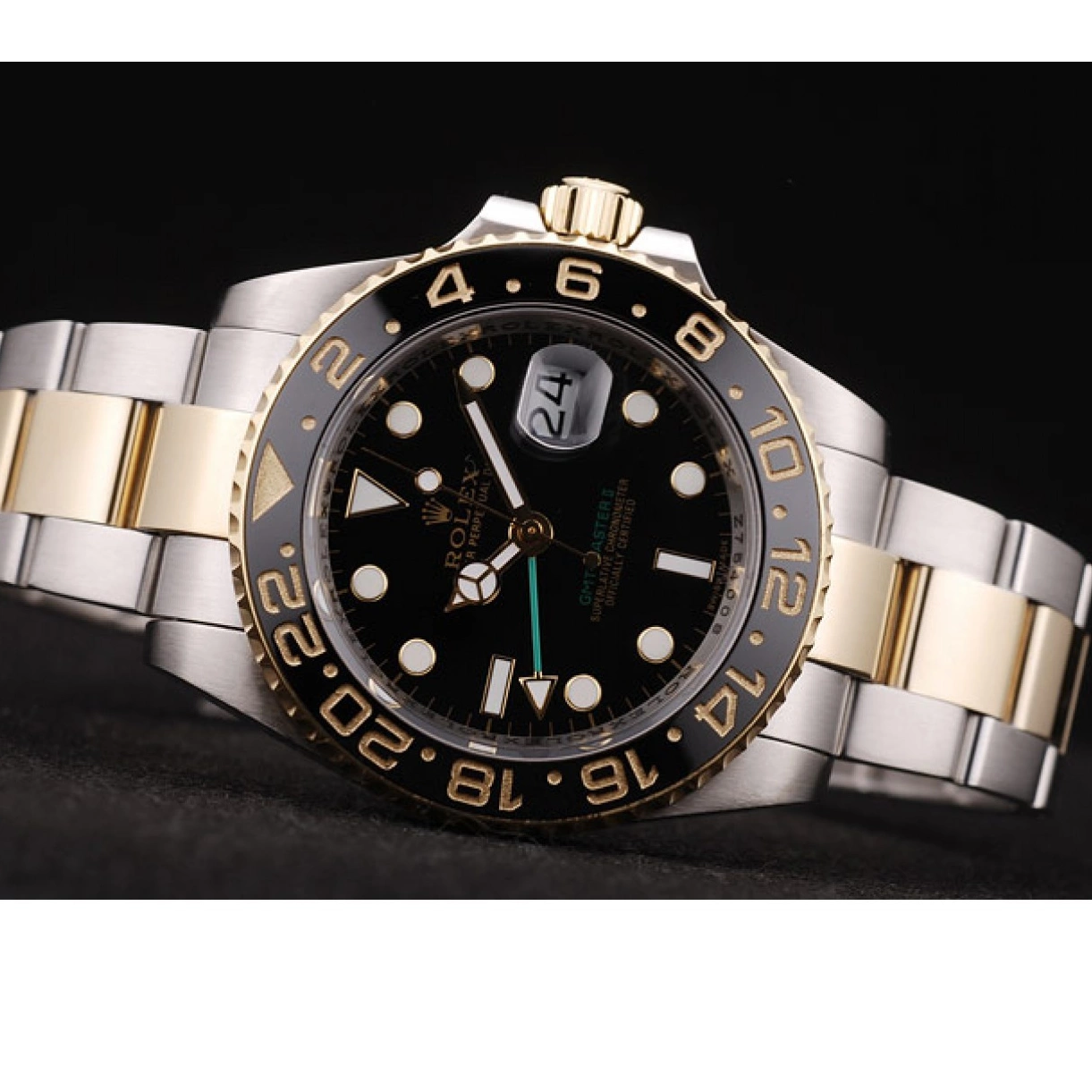 Aaa replica watch Dial Ceramic Black Master Black Bezel Rolex II 98229 GMT 0214