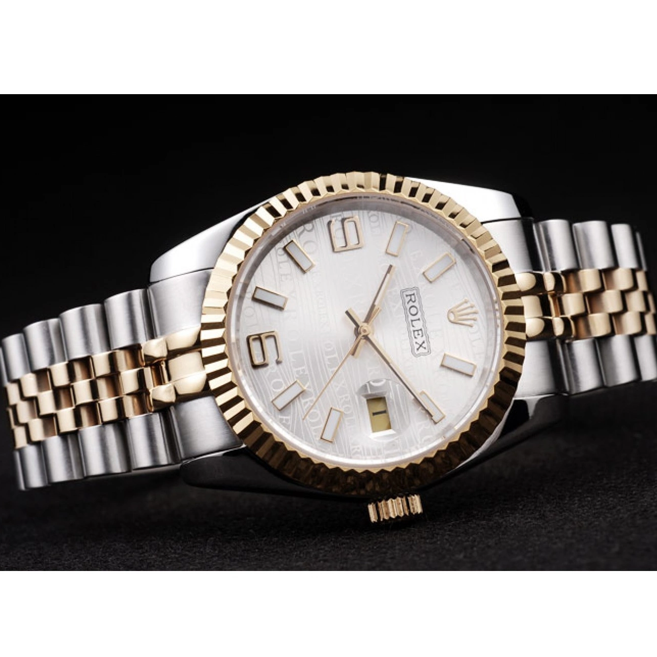 Aaa replica watch Stainless Steel 98084 Rolex Plated DateJust Gold 18k Dial Tone Silver Two 0214