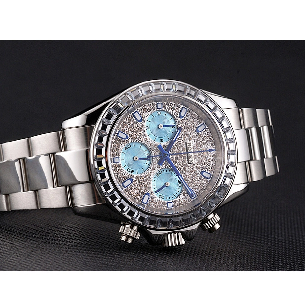 Aaa replica watch Rolex And And Diamond Dial Stainless Bracelet Bezel Daytona Steel Case 0227