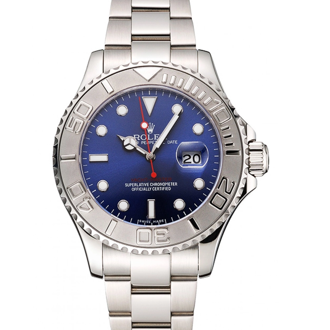 Aaa replica watch Case Yacht-Master Stainless And Dial Steel Bracelet Blue Rolex 0216