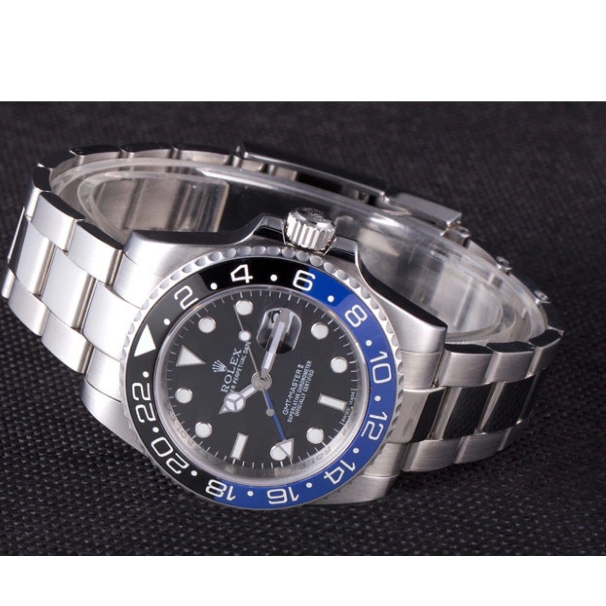 Aaa replica watch rl431 Rolex BLUE 621393 BLACK BEZEL 2013 MASTER GMT II 0227