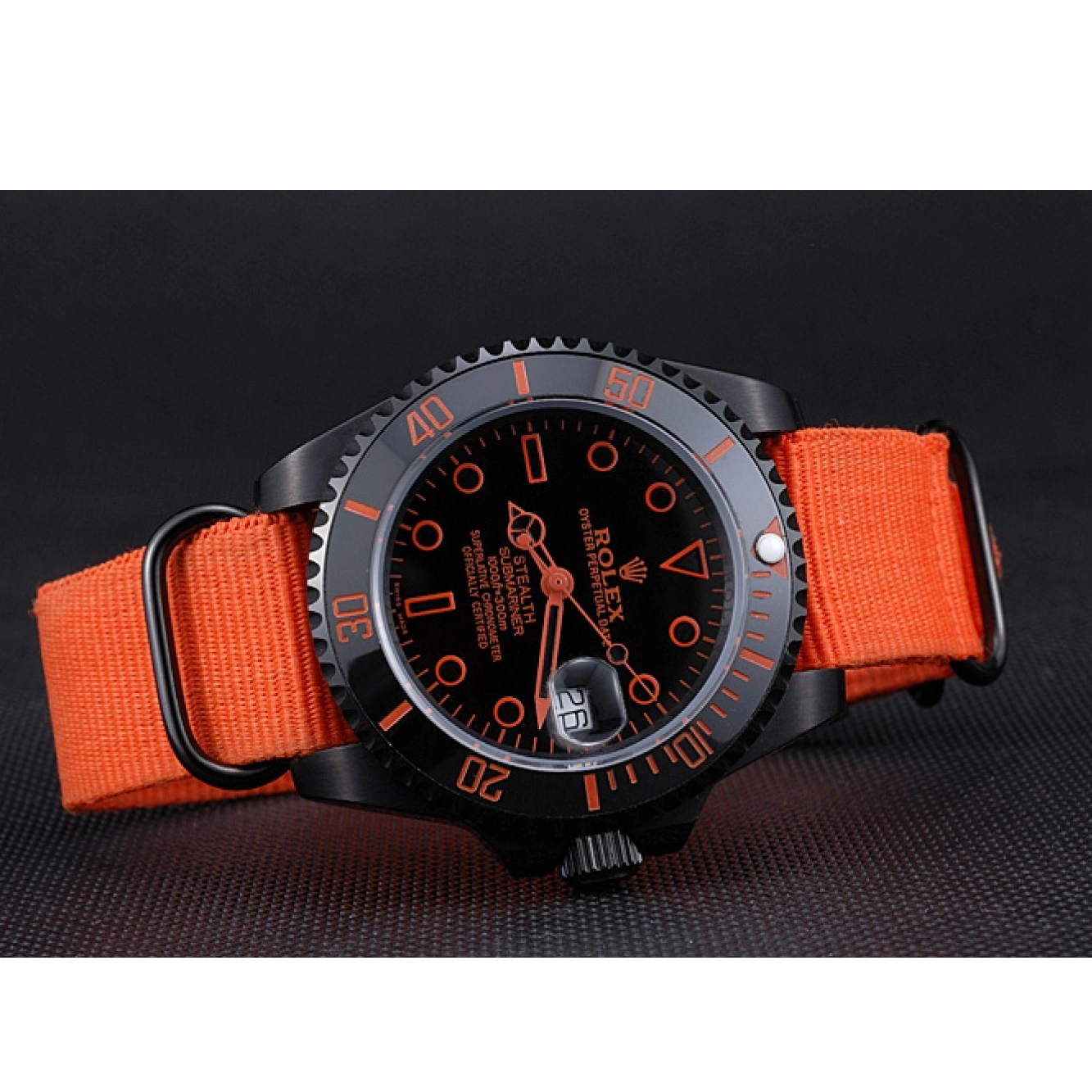 Aaa replica watch Strap Orange Submariner Rolex 622011 Nylon Stealth 0215