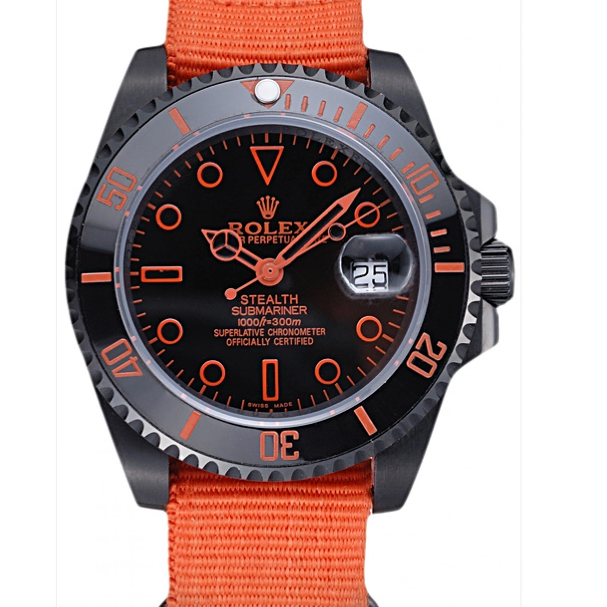 Aaa replica watch Strap Orange Submariner Rolex 622011 Nylon Stealth 0215