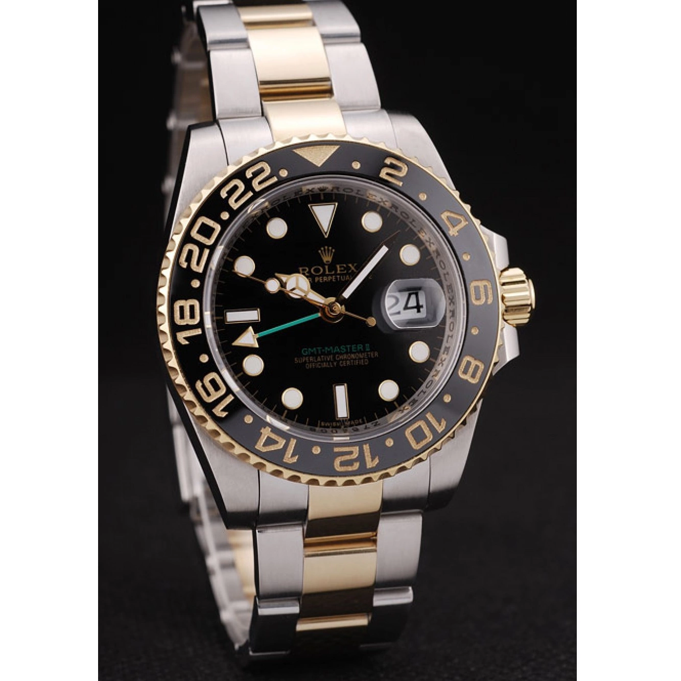 Aaa replica watch Dial Ceramic Black Master Black Bezel Rolex II 98229 GMT 0214