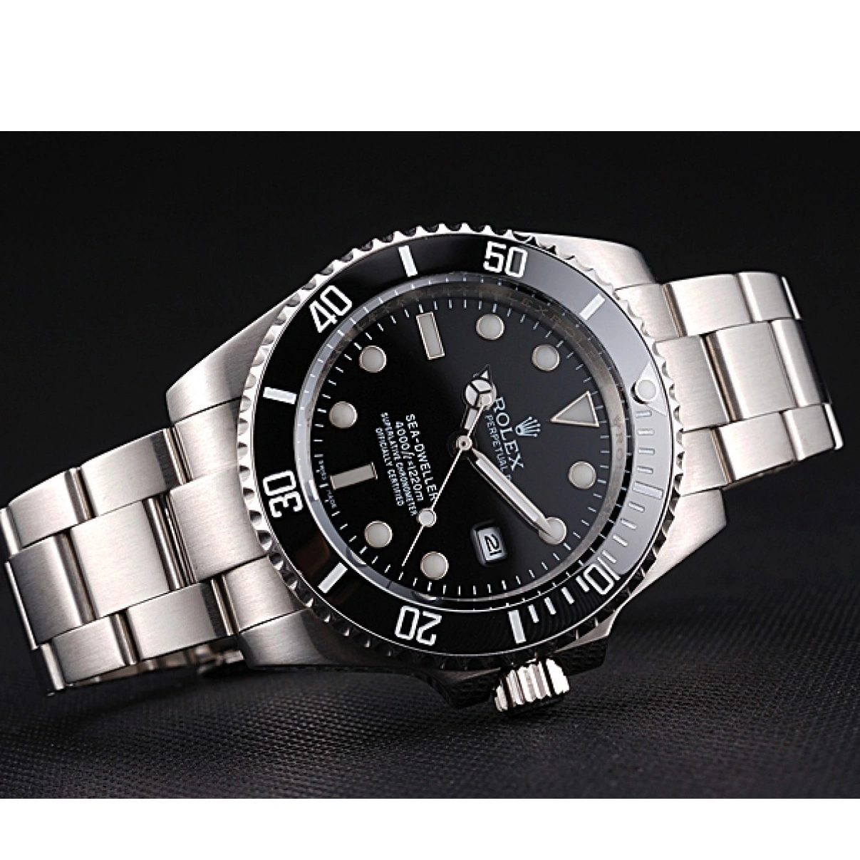 Aaa replica watch Dwellerr Steel Bracelet Case Sky Dial Black Rolex 622837 Stainless And 0220