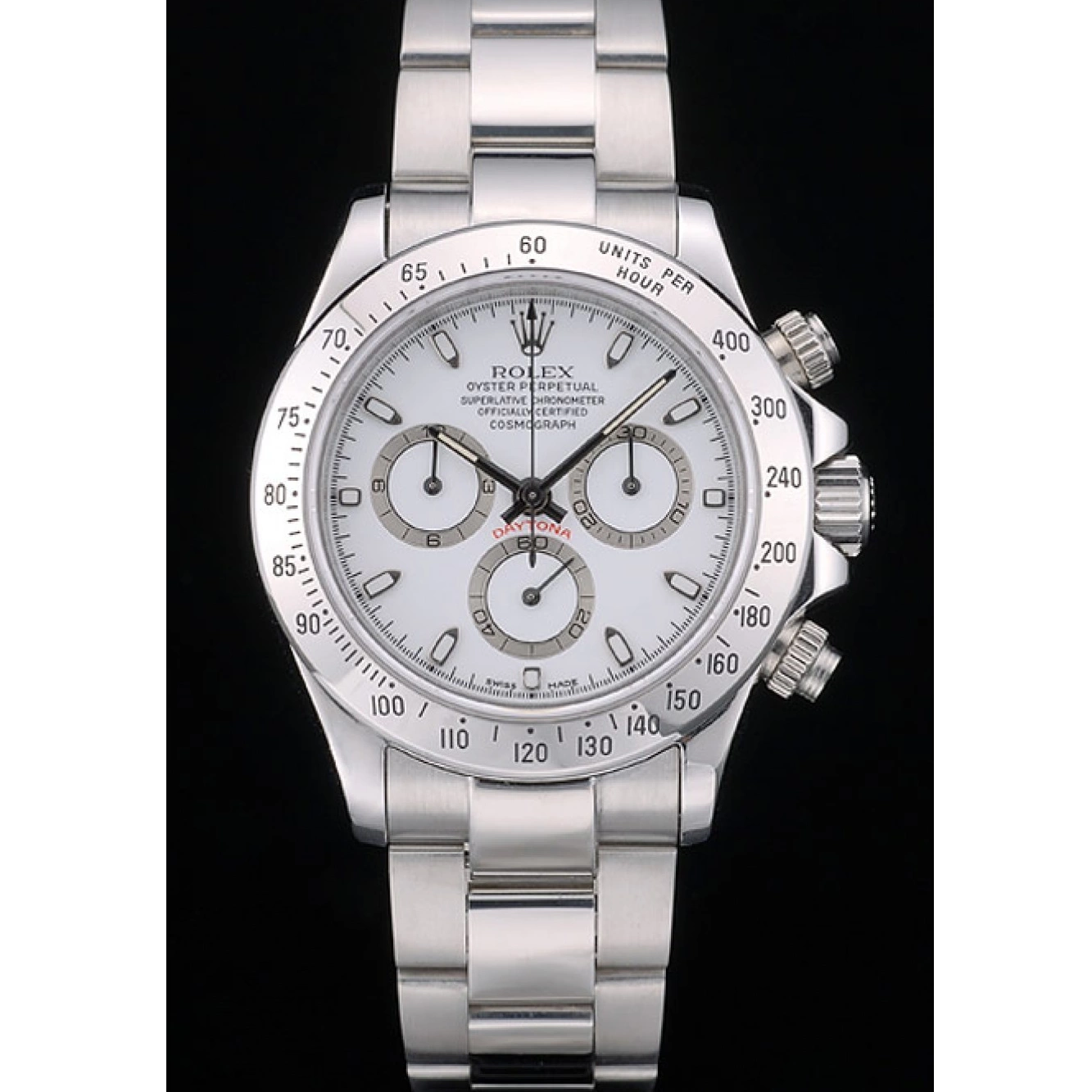 Aaa replica watch Swiss Steel Bracelet 80297 Daytona Stainless Dial Rolex White 0210