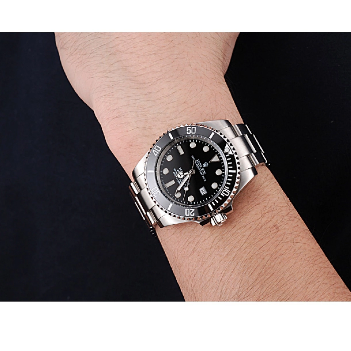 Aaa replica watch Dwellerr Steel Bracelet Case Sky Dial Black Rolex 622837 Stainless And 0220