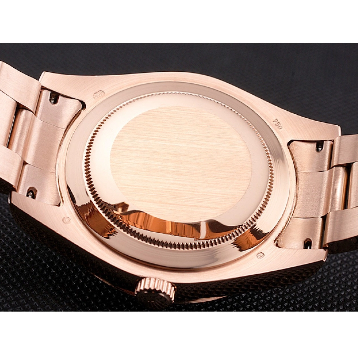 Aaa replica watch Rolex Sky Gold Gold Case Dweller Dial Rose And Rose Bracelet 0213