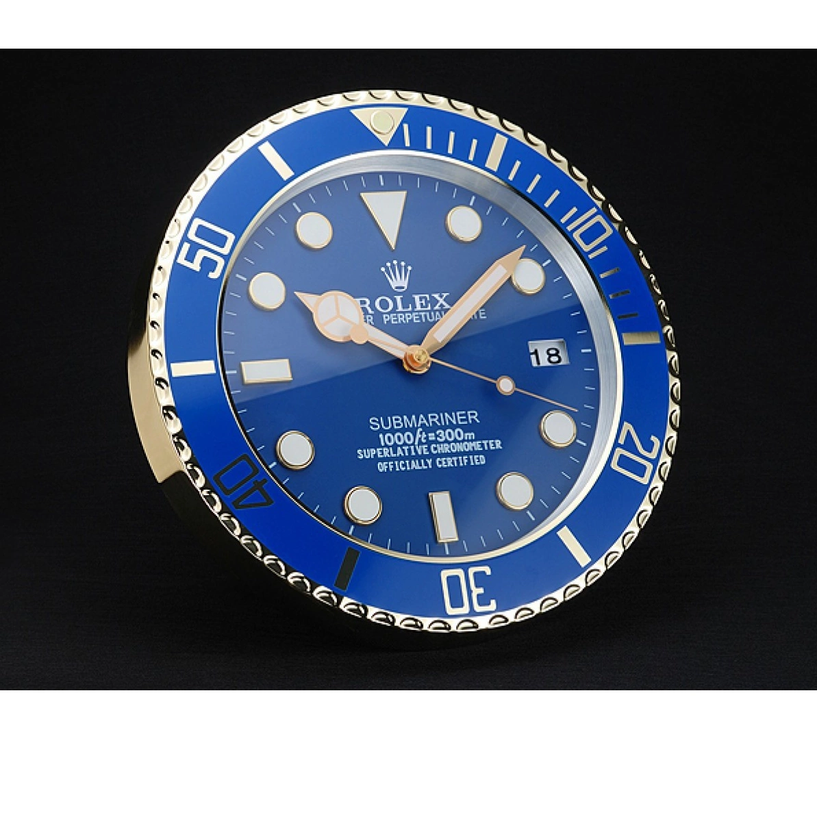 Aaa replica watch 622475 Wall Submariner Blue Rolex Clock 0210