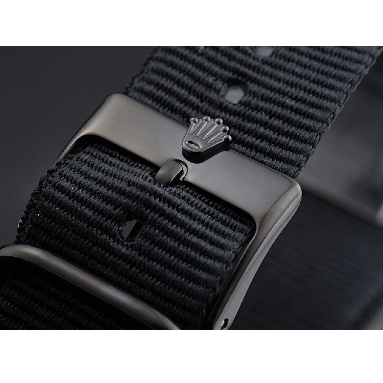 Aaa replica watch Strap 622000 Nylon Black Rolex Milgauss Bamford 0214