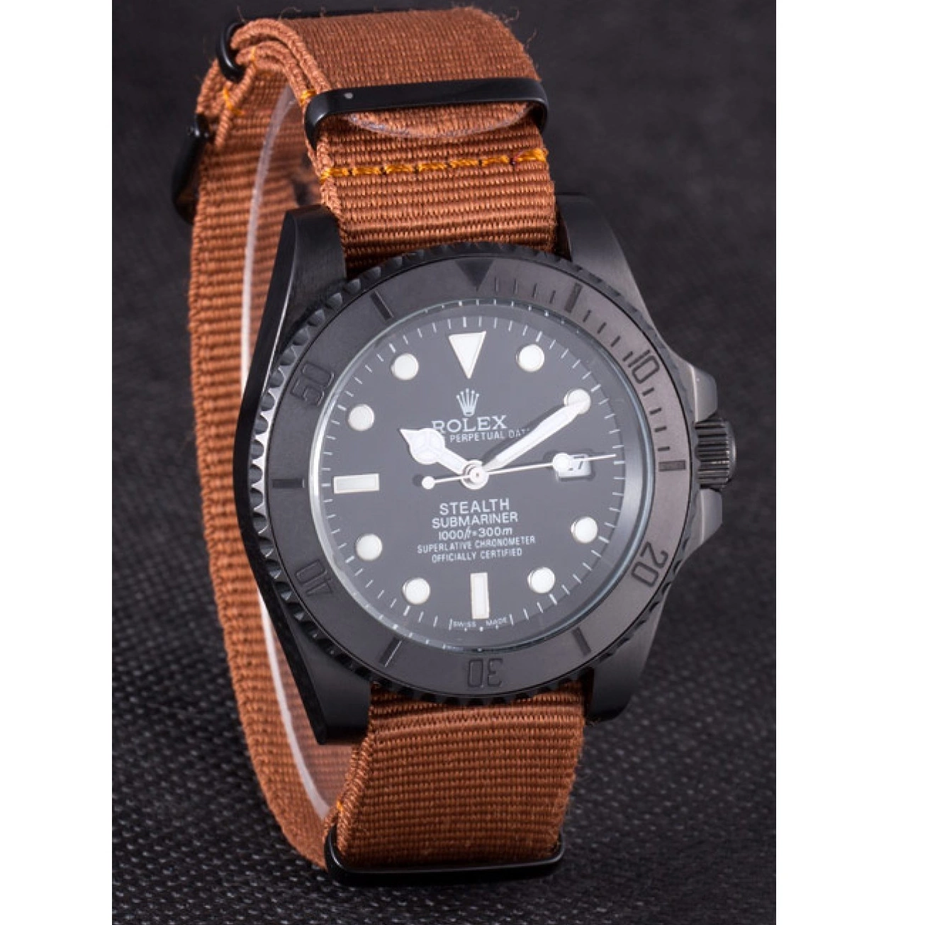 Aaa replica watch Band Brown Fabric STEALTH Rolex IV Submariner rl426 MK 621388 0210