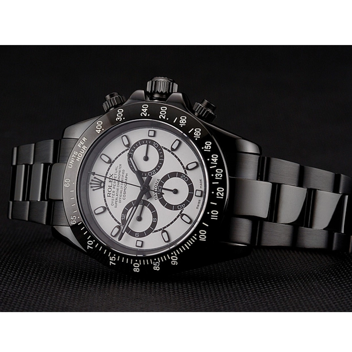 Aaa replica watch Dial Black Staineless White Steel 1454021 Midnight Bracelet Rolex Daytona 0222