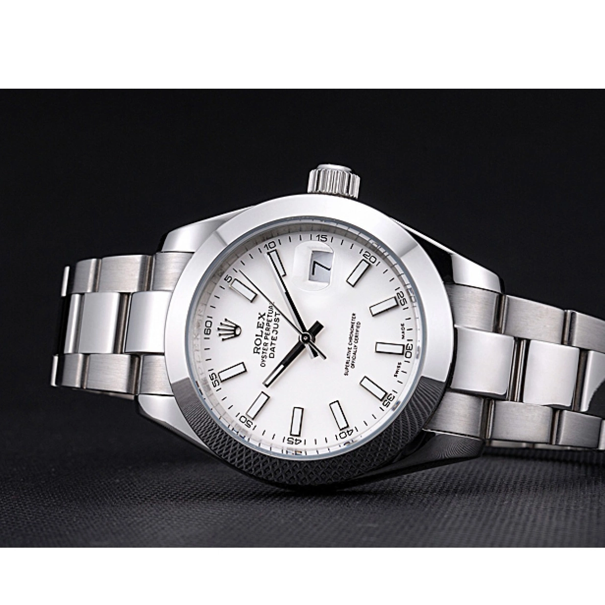 Aaa replica watch Steel Stainless White Case Dial Datejust Rolex 622266 0211