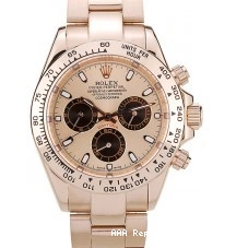 Aaa replica watch Gold Bezel Rolex Plated Rose Rose Stainless Gold Daytona Steel Dial 0302